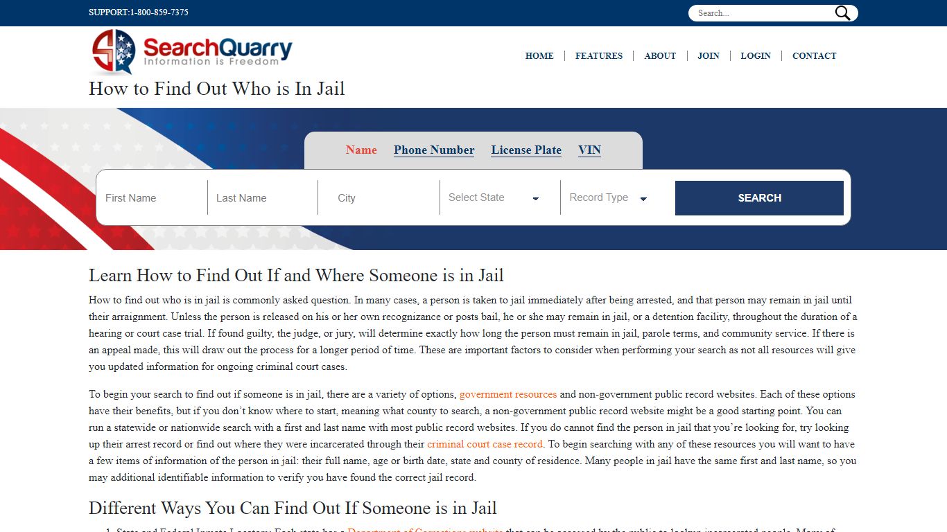 How to Find Out Who is In Jail - SearchQuarry